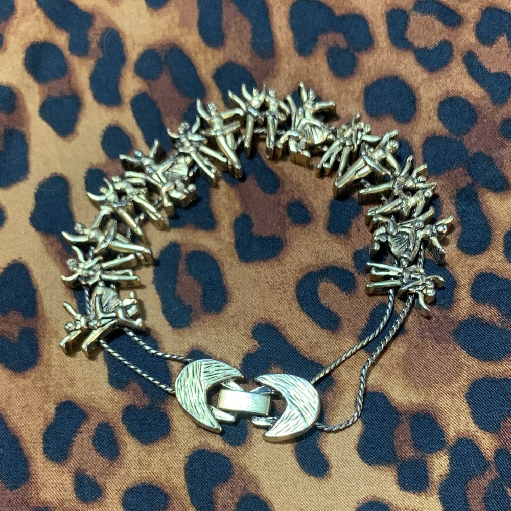 Gold-Tone Star Link Adjustable Bracelet